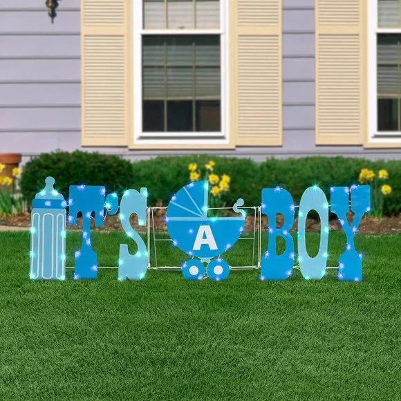 NWT Light Up It's a Boy Sign Great for Baby Showers and Announcements - Picture 1 of 8
